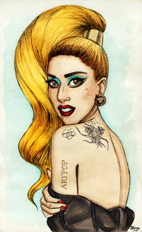 460x750 How Amazing Is This Drawing Of Lady Gaga! The Love Like - Lady Gaga Drawing