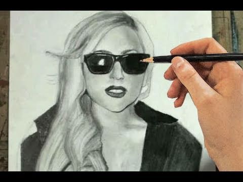 480x360 How To Draw Lady Gaga Step - Lady Gaga Drawing