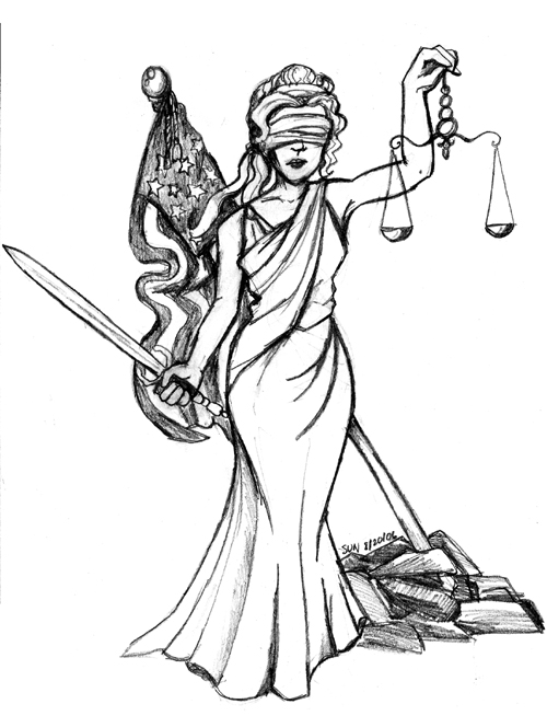 Lady Justice Drawing