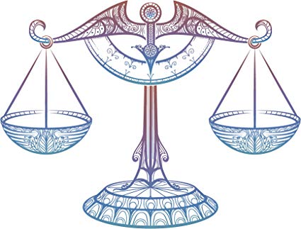 425x323 blue pink ombre lady justice weighing scales drawing - Lady Justice Drawing