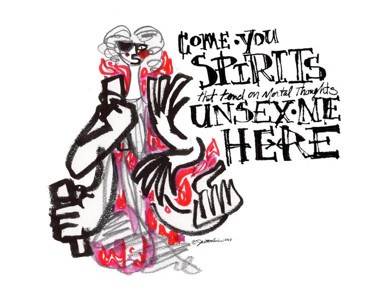 770x595 lady macbeth and the spirits drawing - Lady Macbeth Drawing