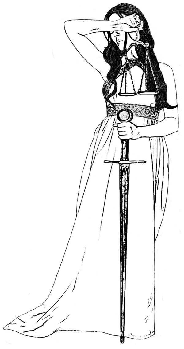 Lady Of Justice Drawing