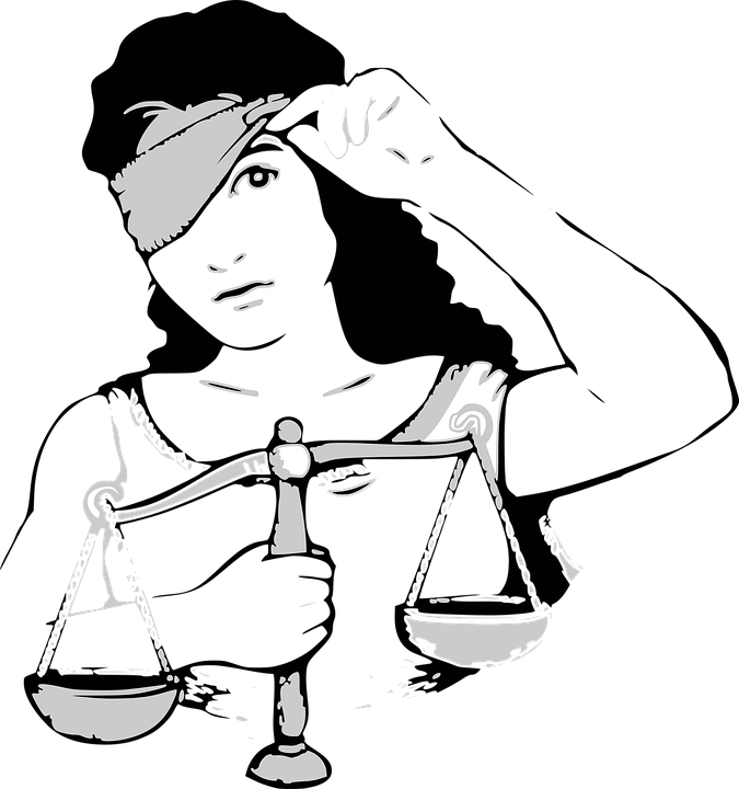 675x720 Justice Drawing Blinded Huge Freebie! Download For Powerpoint - Lady Of Justice Drawing