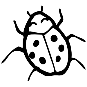 300x300 Ladybug Drawing Sticker - Ladybug Drawing