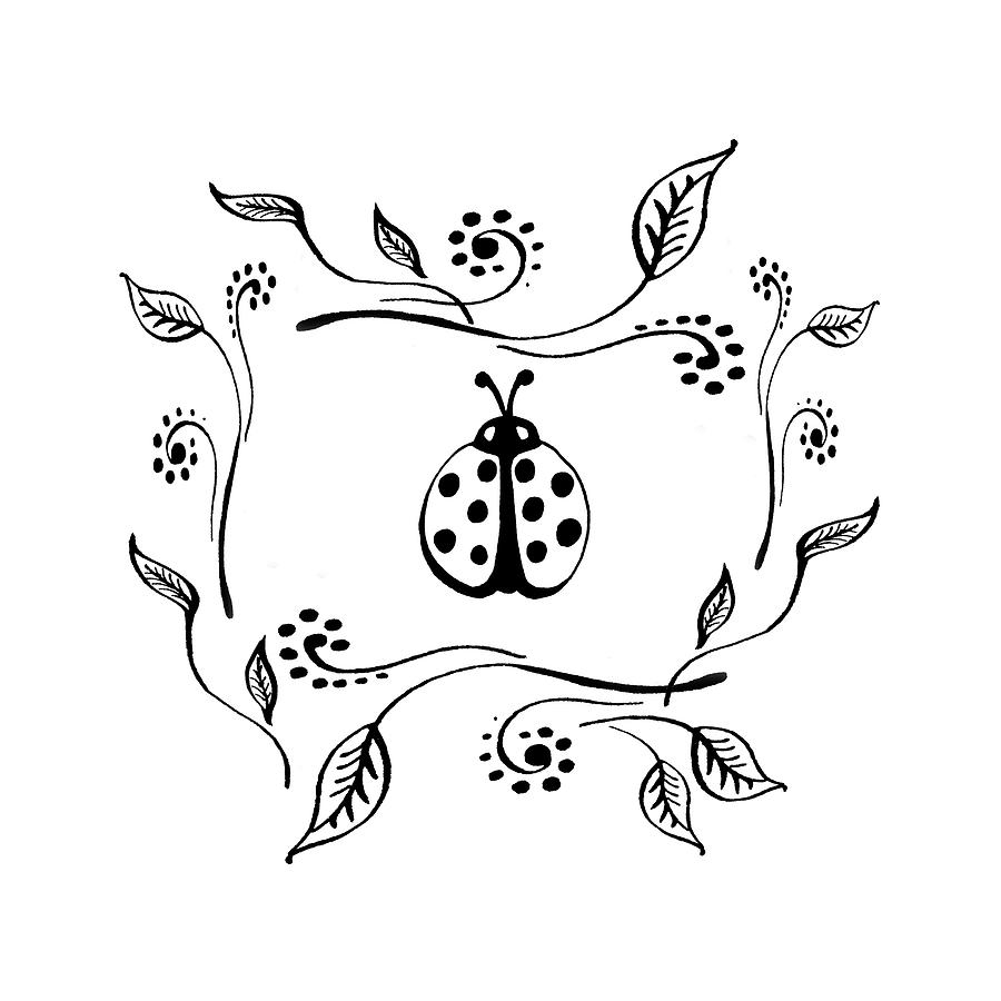 900x900 Cute Ladybug Baby Room Decor V Drawing - Ladybug Drawing
