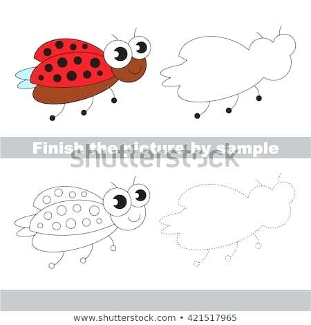 450x470 finish the drawing worksheet drawing worksheet for children finish - Ladybug Drawing For Kids