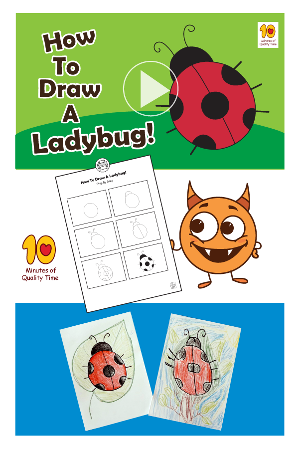 600x900 How To Draw A Ladybug - Ladybug Drawing For Kids