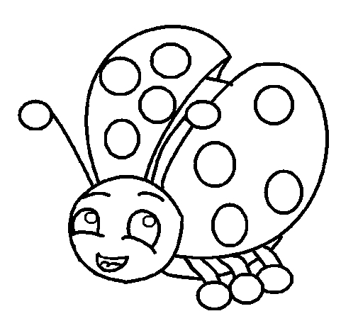505x470 Ladybug Coloring - Ladybug Drawing For Kids