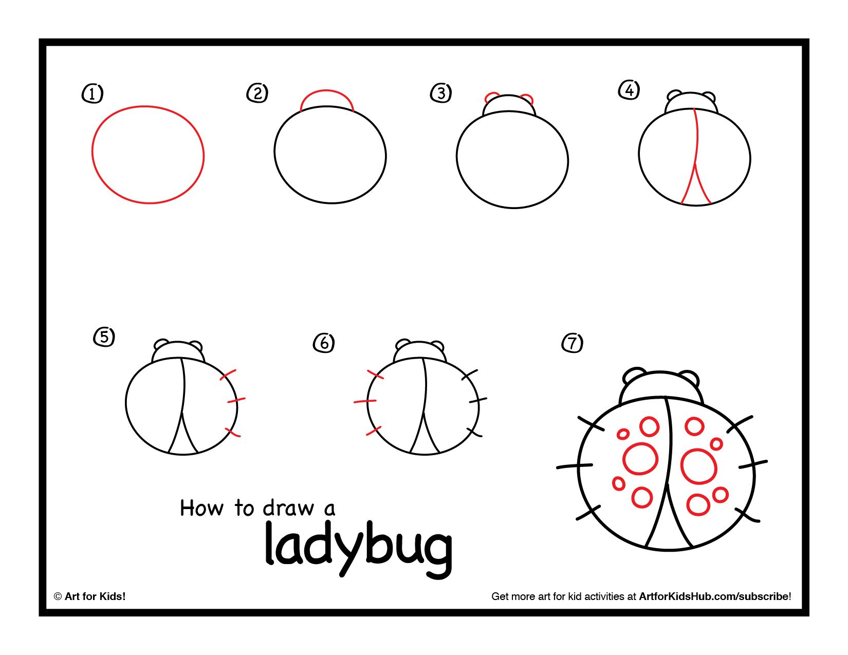1650x1275 Ladybug Drawing For Kids And How To Draw A Ladybug - Ladybug Drawing For Kids
