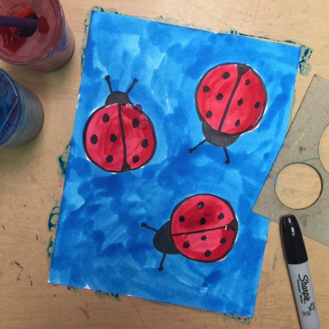 650x650 Simple Lady Bug Drawing Art Projects For Kids - Ladybug Drawing For Kids