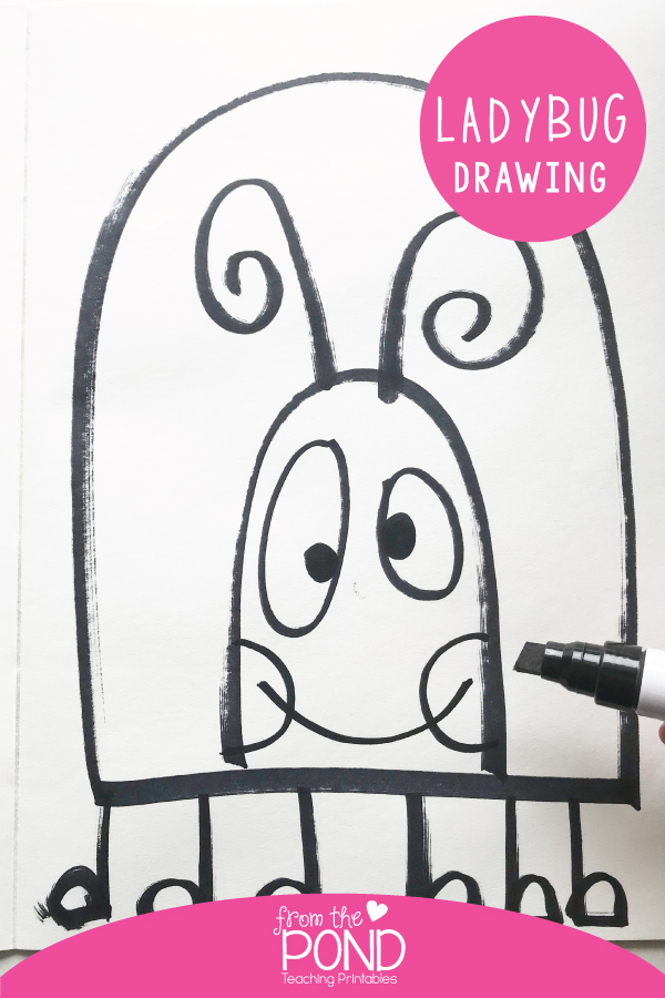 600x900 Ladybug Drawing From The Pond - Ladybug Drawing Pictures