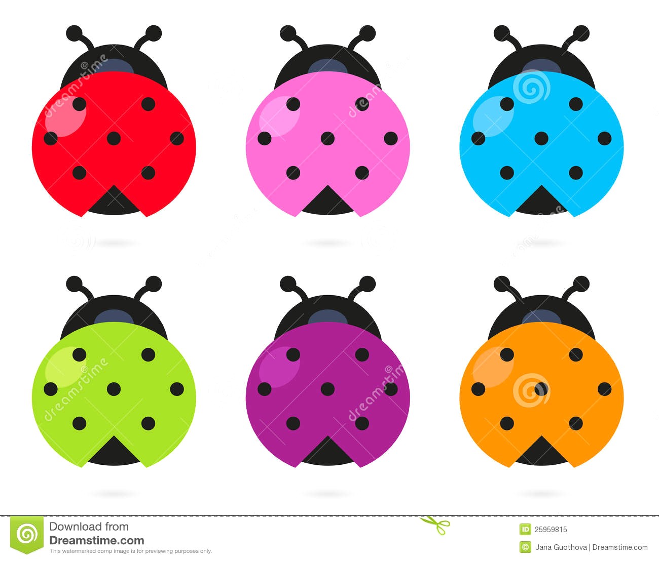 1300x1108 Ladybug Drawing Cute Colorful Set Clipart - Ladybug Drawing Pictures