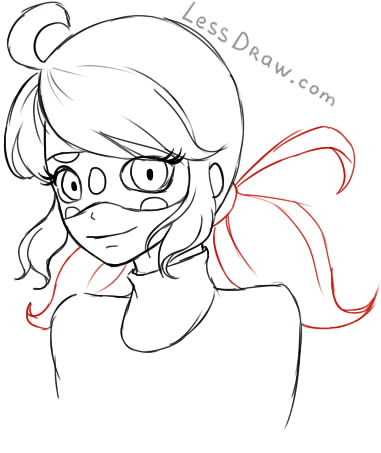 381x453 Draw Step - Ladybug Drawing Step By Step