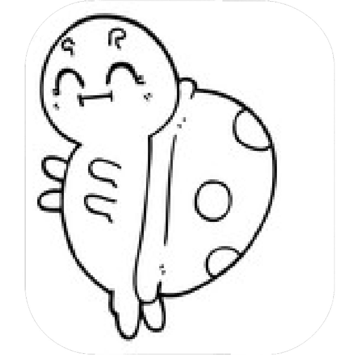 1200x1200 Designs Mein Mousepad Design Mousepad Selbst Designen - Ladybug Line Drawing