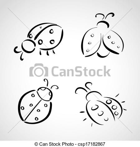 450x470 Ladybug Clipart Drawing Free Clip Art Stock Illustrations - Ladybug Line Drawing