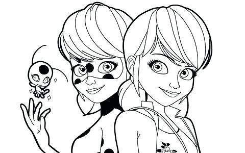 480x300 Miraculous Ladybug Coloring Pages New Hand Drawing - Ladybug Line Drawing