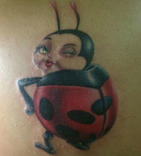 450x498 Top Ladybug Tattoo Designs - Ladybug Tattoo Drawing