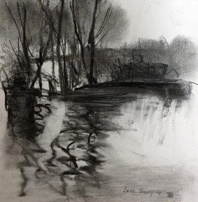 391x399 Joanna Brendon Lake Study Drawings And Sketches - Lake Drawing