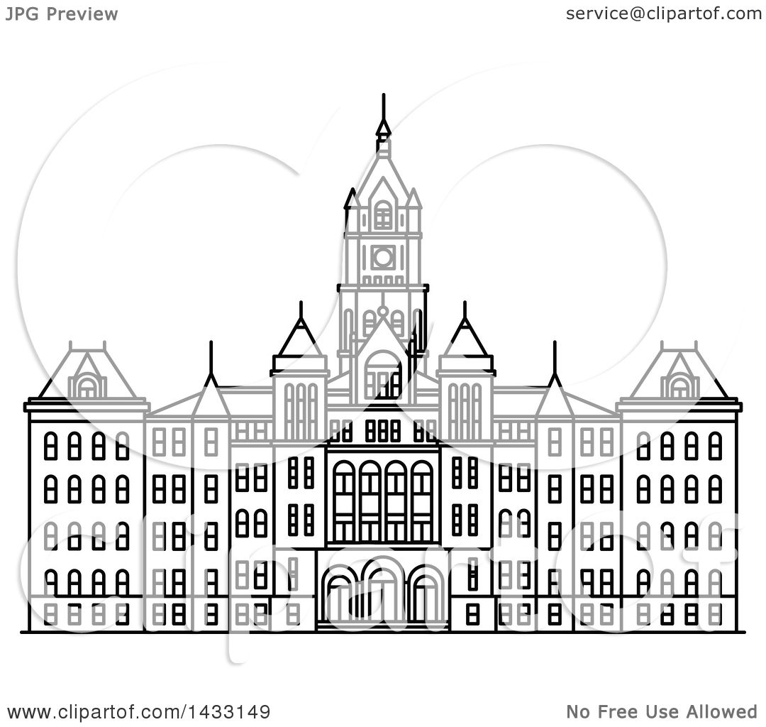 1080x1024 clipart of a black and white line drawing styled american landmark - Lake Line Drawing