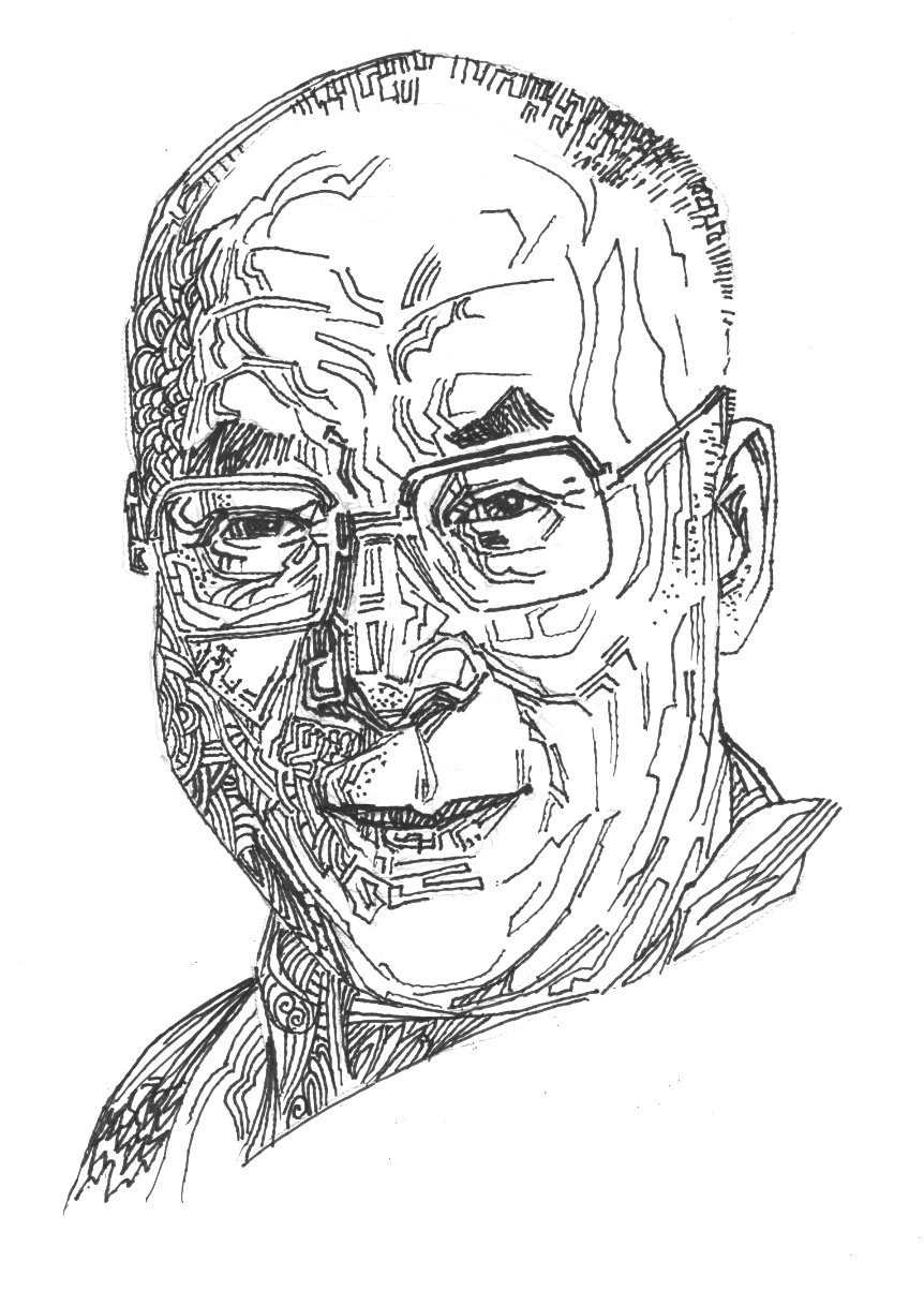 862x1204 the dalai lama and me brad jeske art learning to draw - Lama Drawing