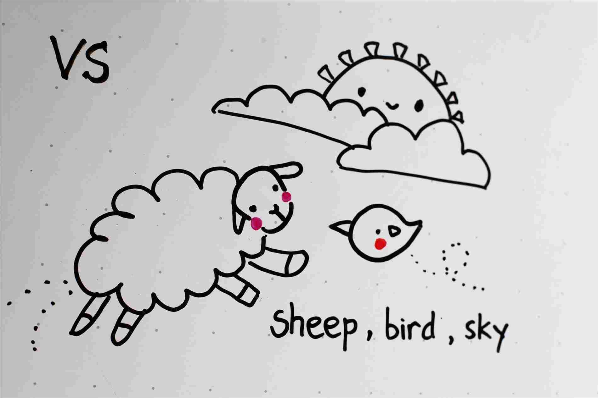 1900x1266 Easy Cartoon Sheep Drawing - Lamb Cartoon Drawing