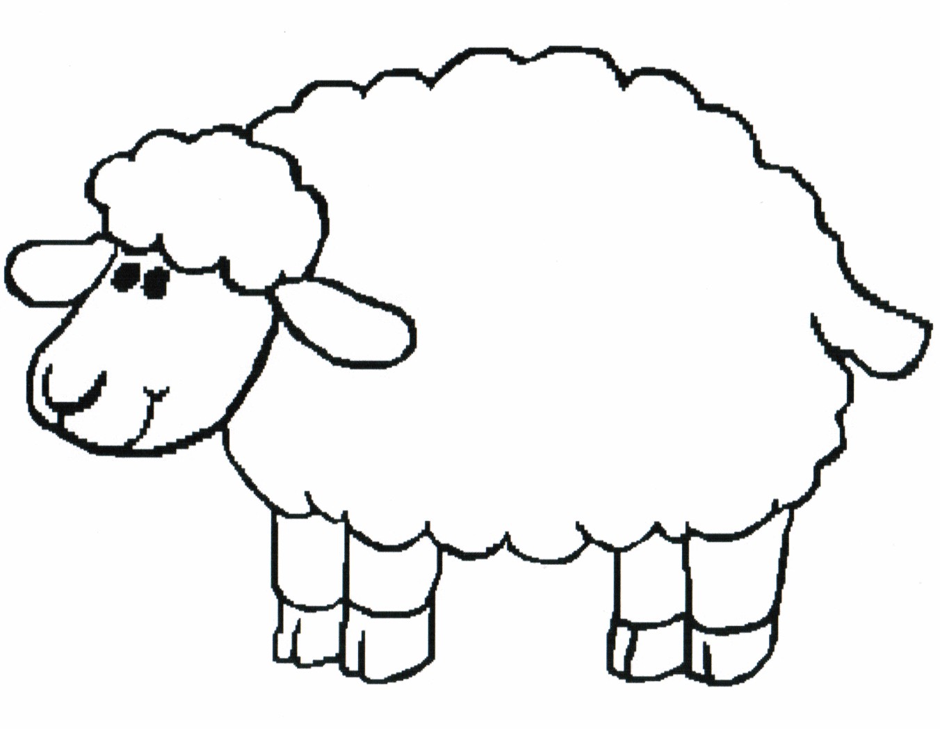 1352x1048 Drawing Sheep Printable Transparent Png Clipart Free Download - Lamb Cartoon Drawing