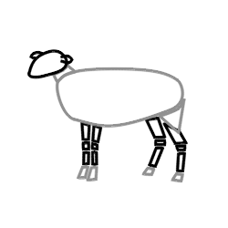 250x250 Drawing A Cartoon Sheep - Lamb Cartoon Drawing