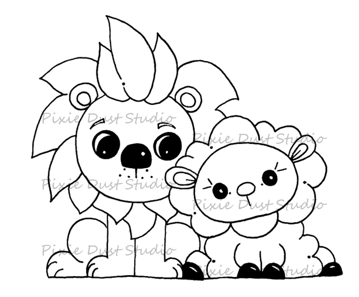 1500x1241 Lion And Lamb Drawing - Lamb Drawing Images