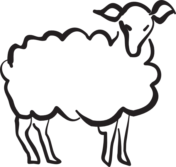 600x570 Stylized Lamb Drawing Clip Art - Lamb Drawing Images