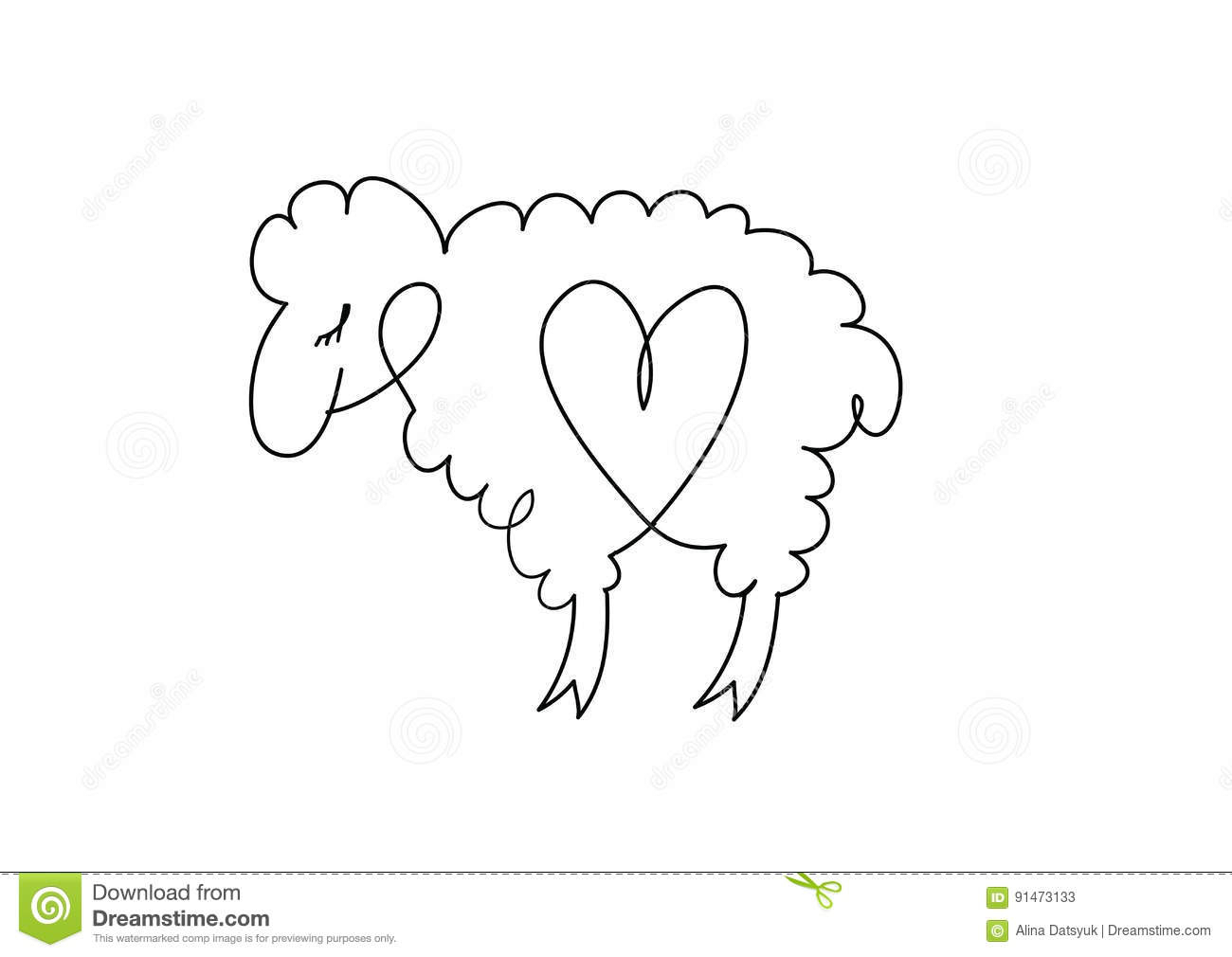 Lamb Line Drawing at Explore collection of Lamb