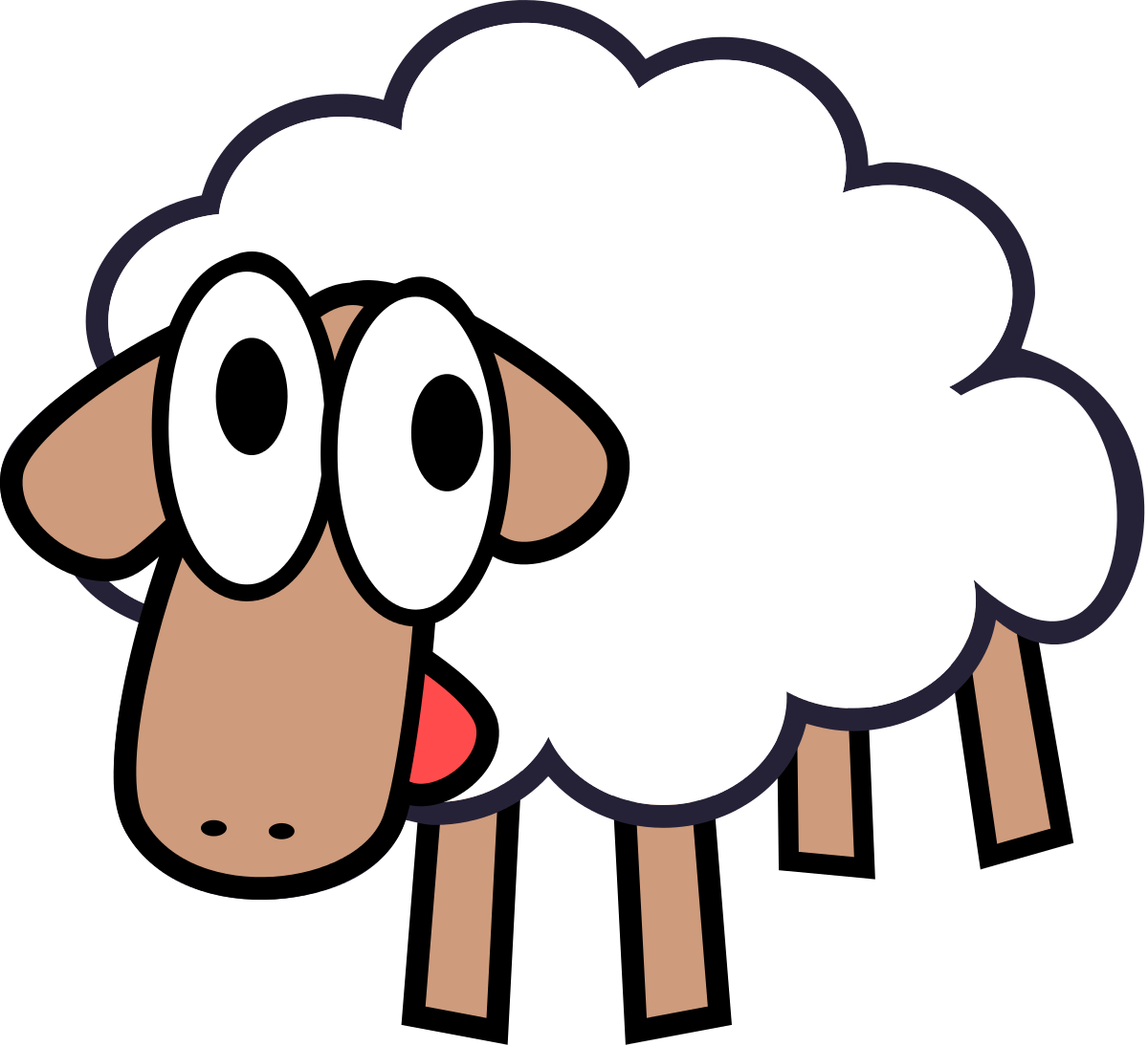 1200x1094 Drawing Sheep Line Art Transparent Png Clipart Free Download - Lamb Line Drawing