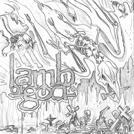 440x440 Cd Packaging - Lamb Of God Drawing