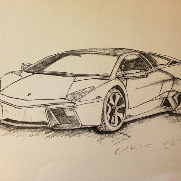 Lamborghini Sketch Step By Step at PaintingValley.com | Explore ...