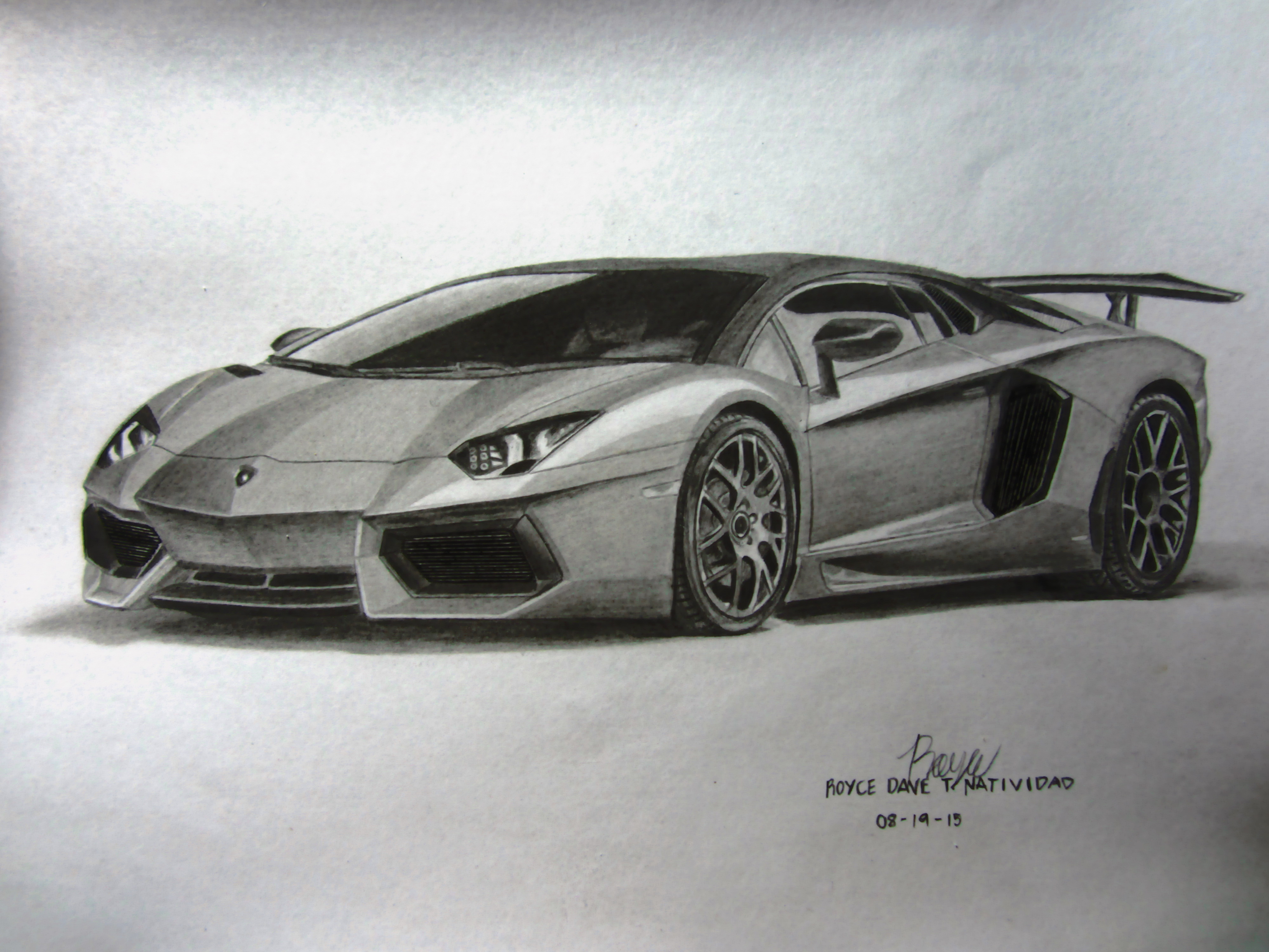 4000x3000 my lamborghini aventador graphite drawing - Lamborghini Aventador Drawing