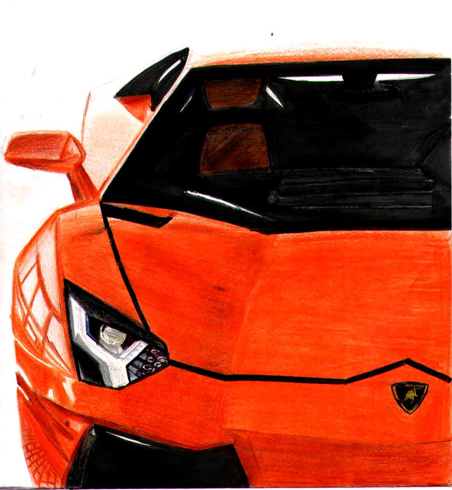 Lamborghini Aventador Drawing at PaintingValley.com | Explore ...