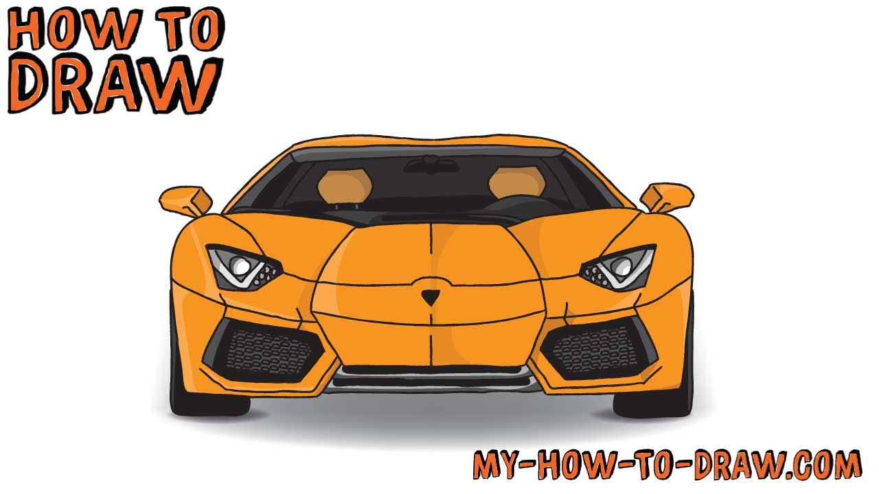 1280x720 How To Draw A Car - Lamborghini Aventador Drawing