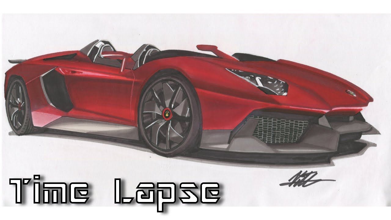 1280x720 lamborghini aventador j drawing - Lamborghini Aventador J Drawing