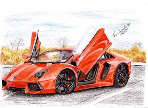 Lamborghini Aventador J Drawing at PaintingValley.com | Explore