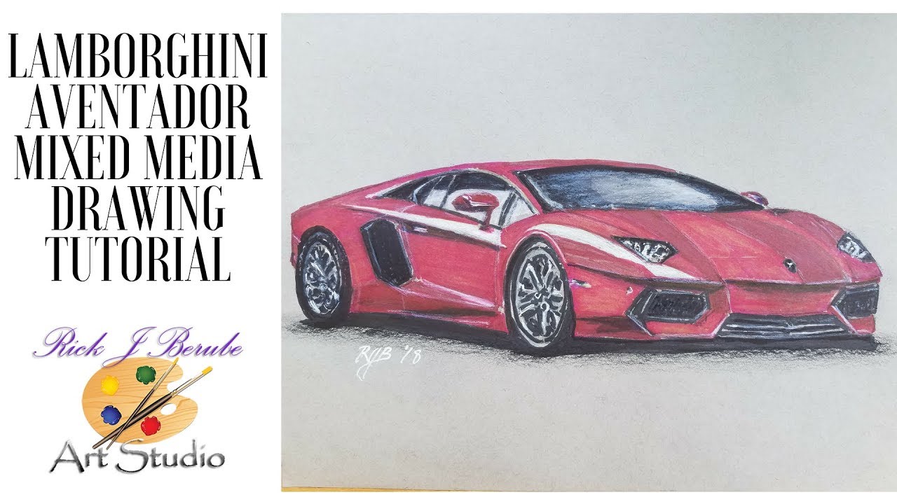 1280x720 lamborghini aventador drawing tutorial - Lamborghini Aventador J Drawing