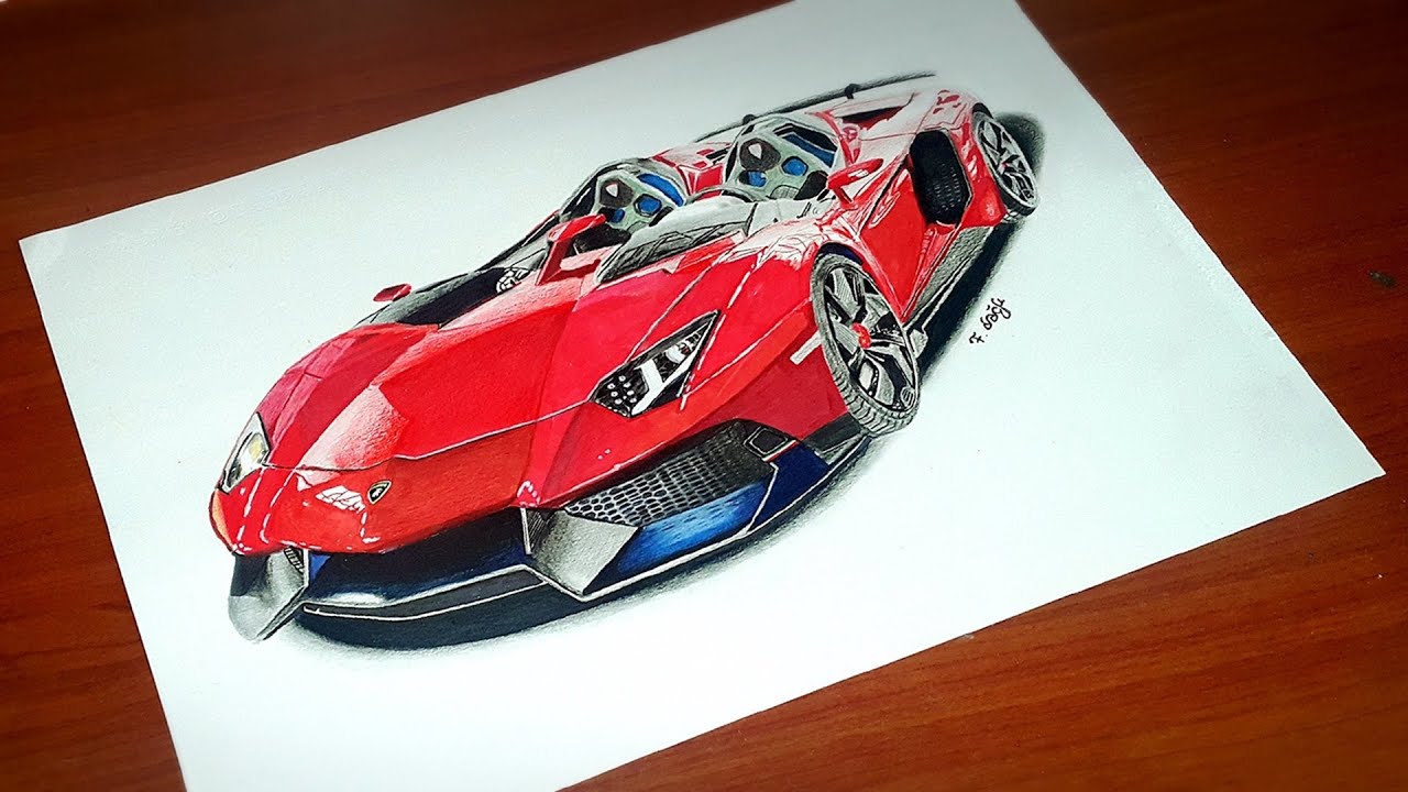 Lamborghini Aventador J Drawing at PaintingValley.com | Explore