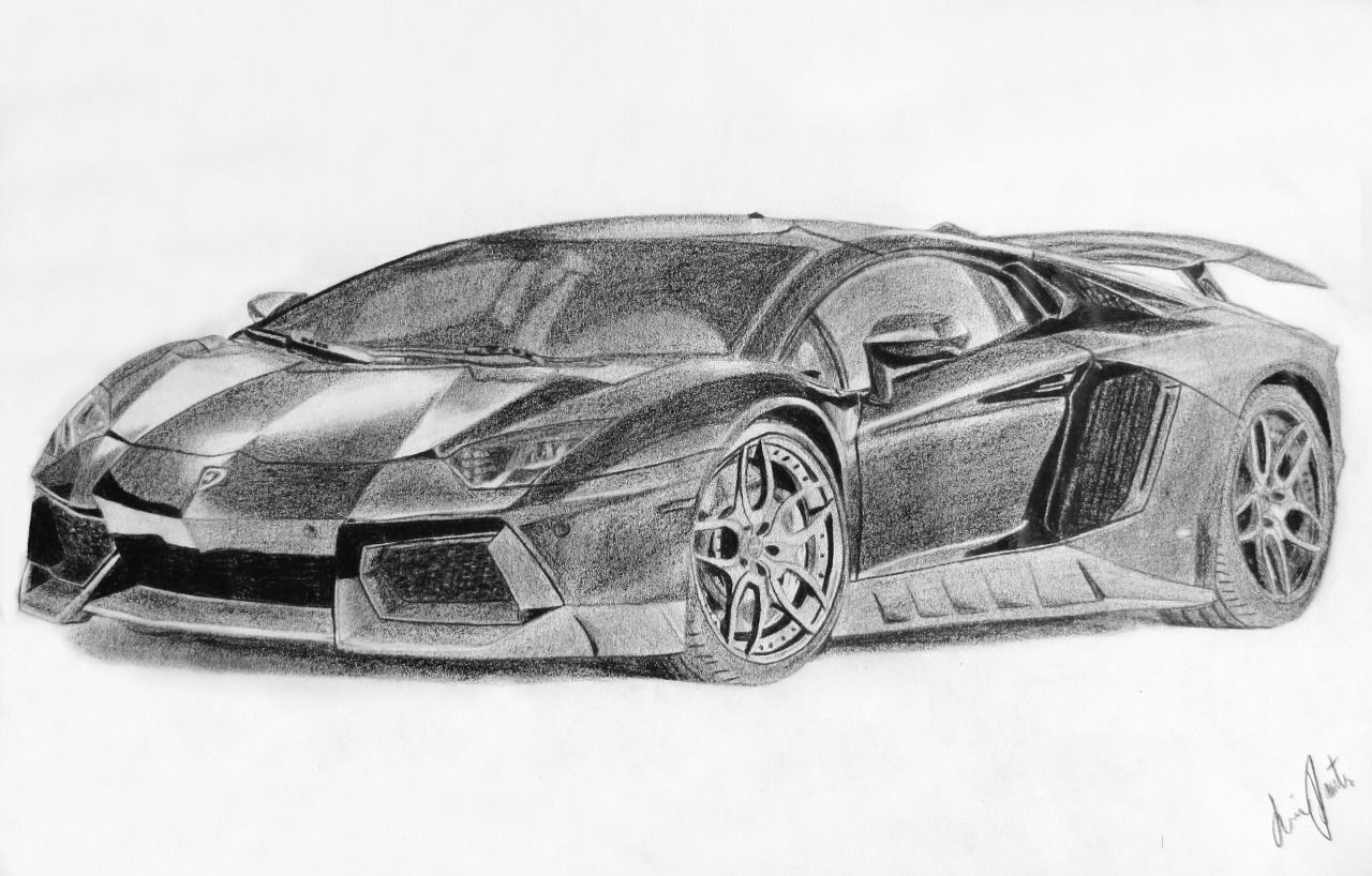 1280x818 exceptional lamborghini aventador pencil sketch photos - Lamborghini Car Drawing
