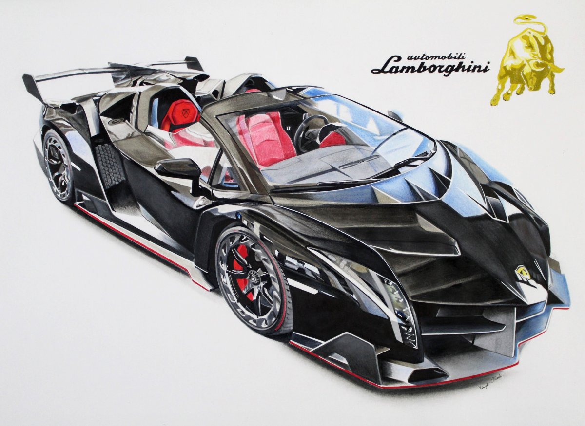 1200x875 lamborghini veneno drawing - Lamborghini Drawing