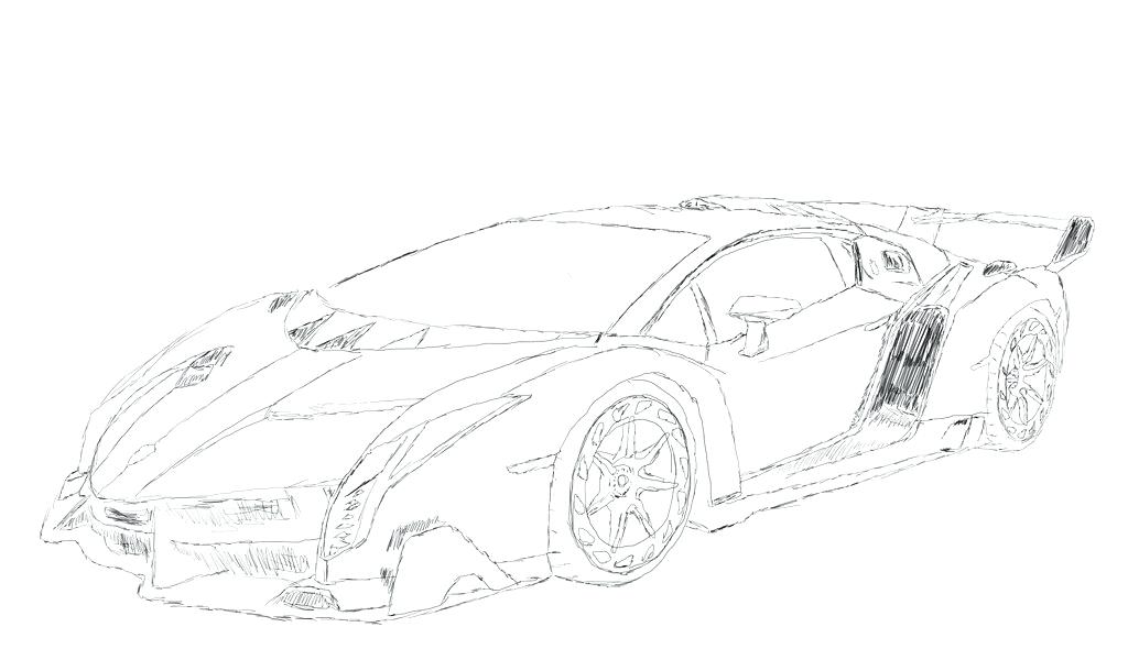 1024x610 Drawn Lamborghini Drawing - Lamborghini Drawing