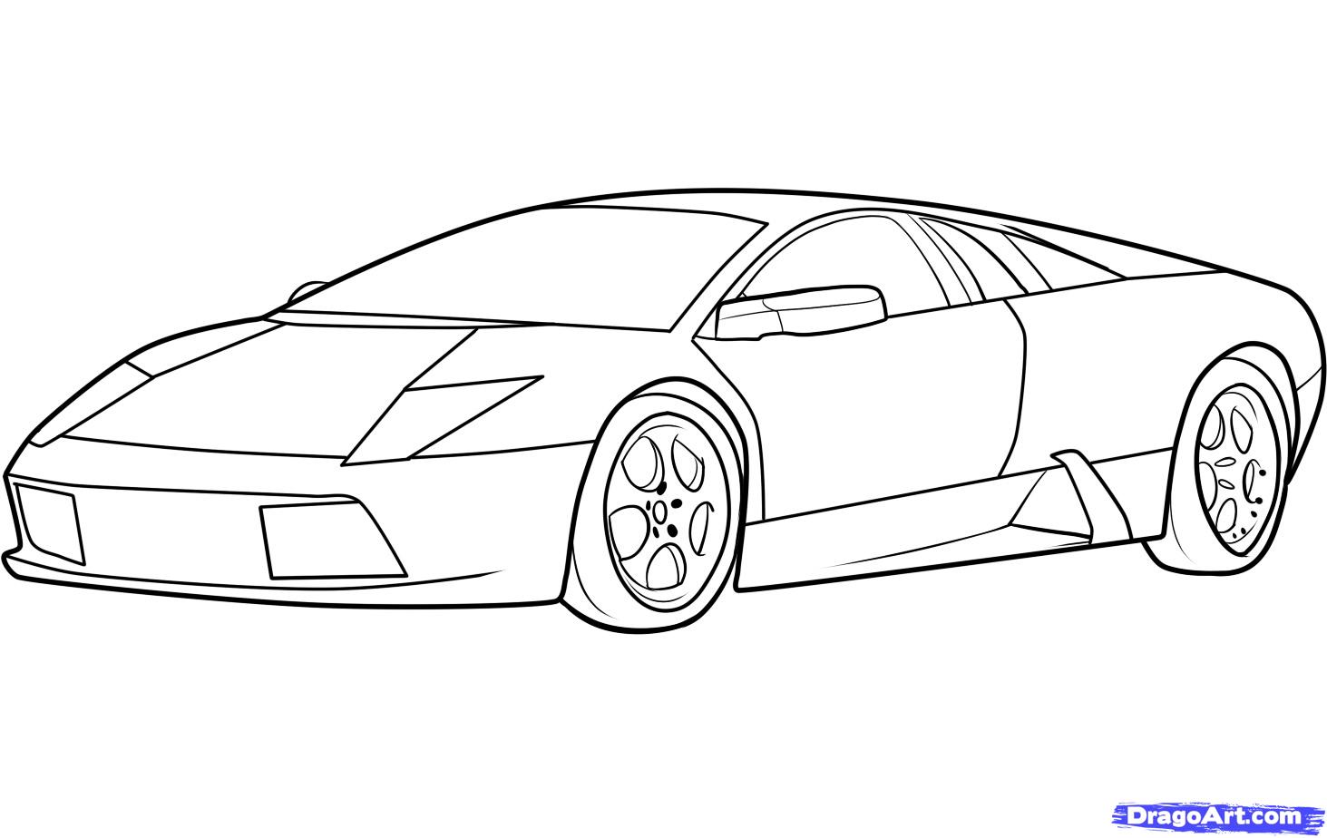 Lamborghini Drawing Outline at PaintingValley.com | Explore collection ...