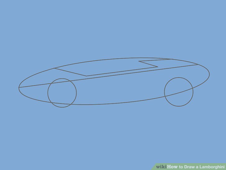 728x546 Ways To Draw A Lamborghini - Lamborghini Drawing Outline