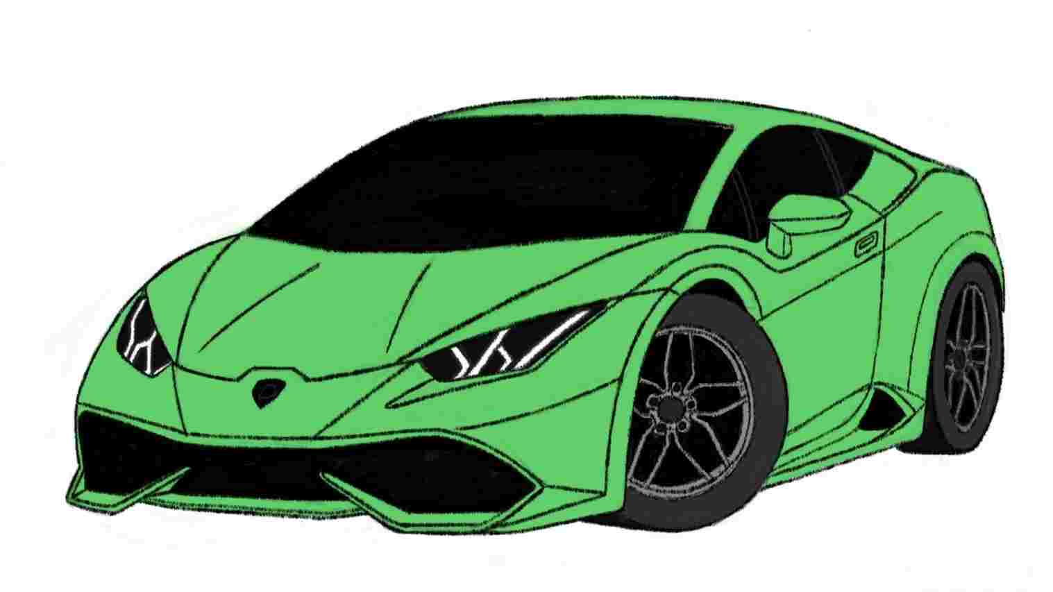 Lamborghini Drawing Outline at PaintingValley.com | Explore collection