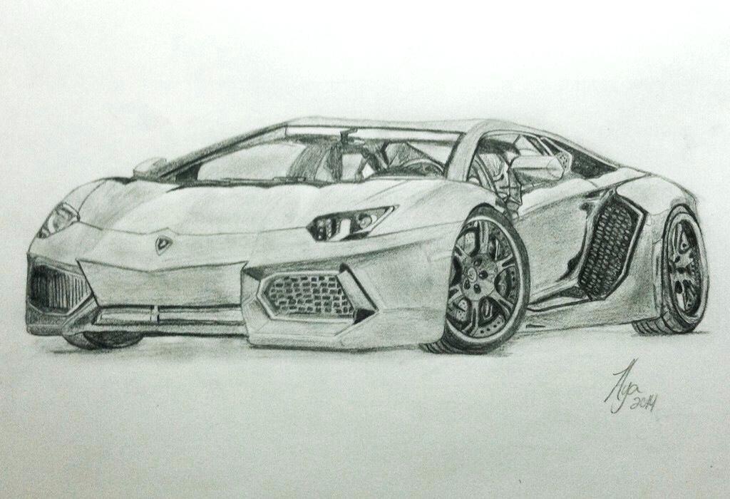 Lamborghini Drawing Outline at PaintingValley.com | Explore collection ...