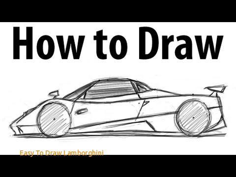480x360 Easy To Draw Lamborghini How To Draw A Pagani Zonda Sketch It - Lamborghini Drawing Pictures