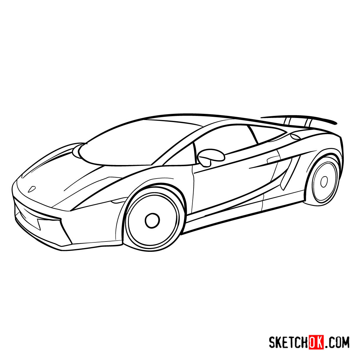 1200x1200 how to draw lamborghini gallardo - Lamborghini Drawing Pictures