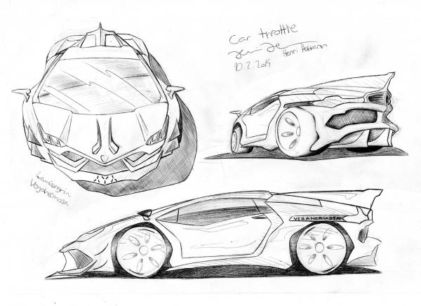 600x436 We Asked You To Hand Draw A Lamborghini Concept Here Are The Top - Lamborghini Drawing Pictures